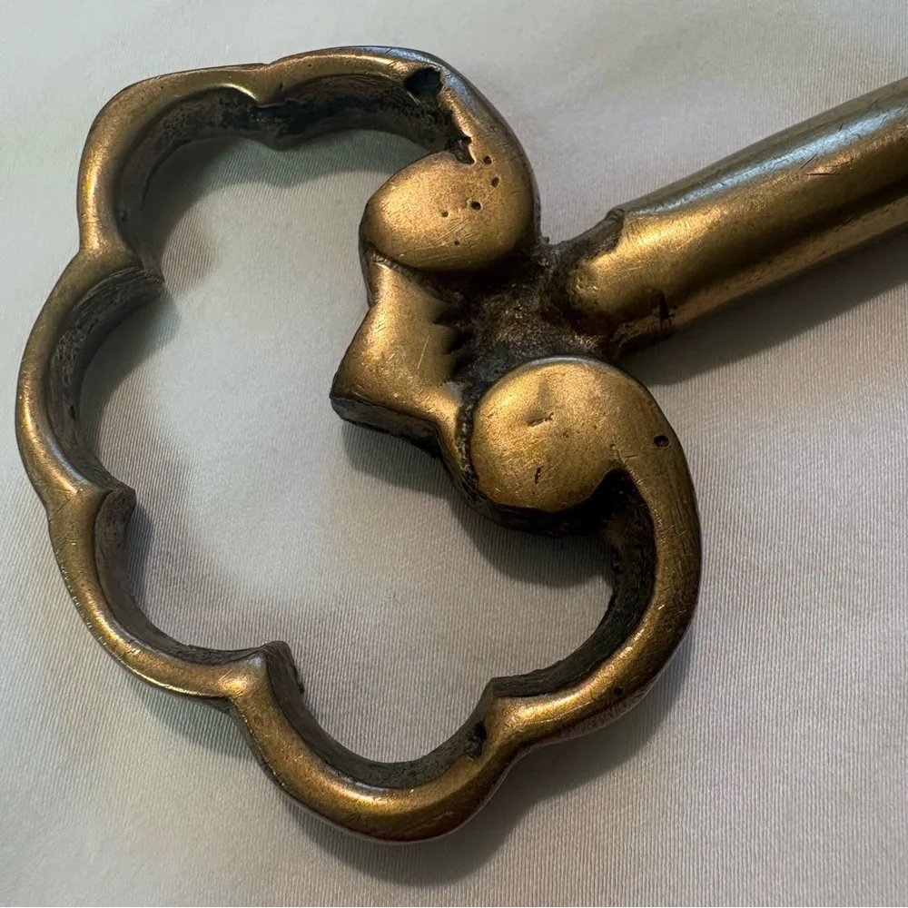 Vintage Ornate Solid Brass Skeleton Key Letter Opener 7.25”